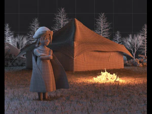 露营角色 3D 模型