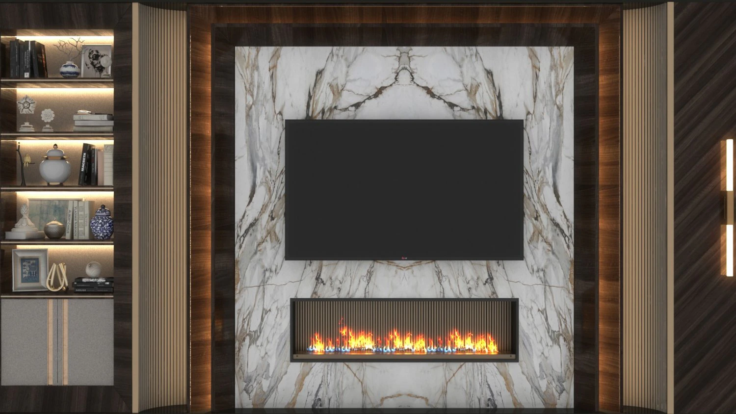 tv wall - set 01 3D Model .c4d .max .obj .3ds .fbx .stl .blend 