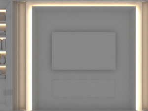 tv wall - set 01 3D Модель