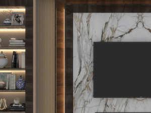 tv wall - set 01 3D Модель