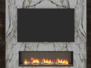 tv wall - set 01 3D Модель