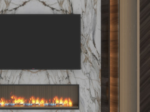 tv wall - set 01 3D Модель