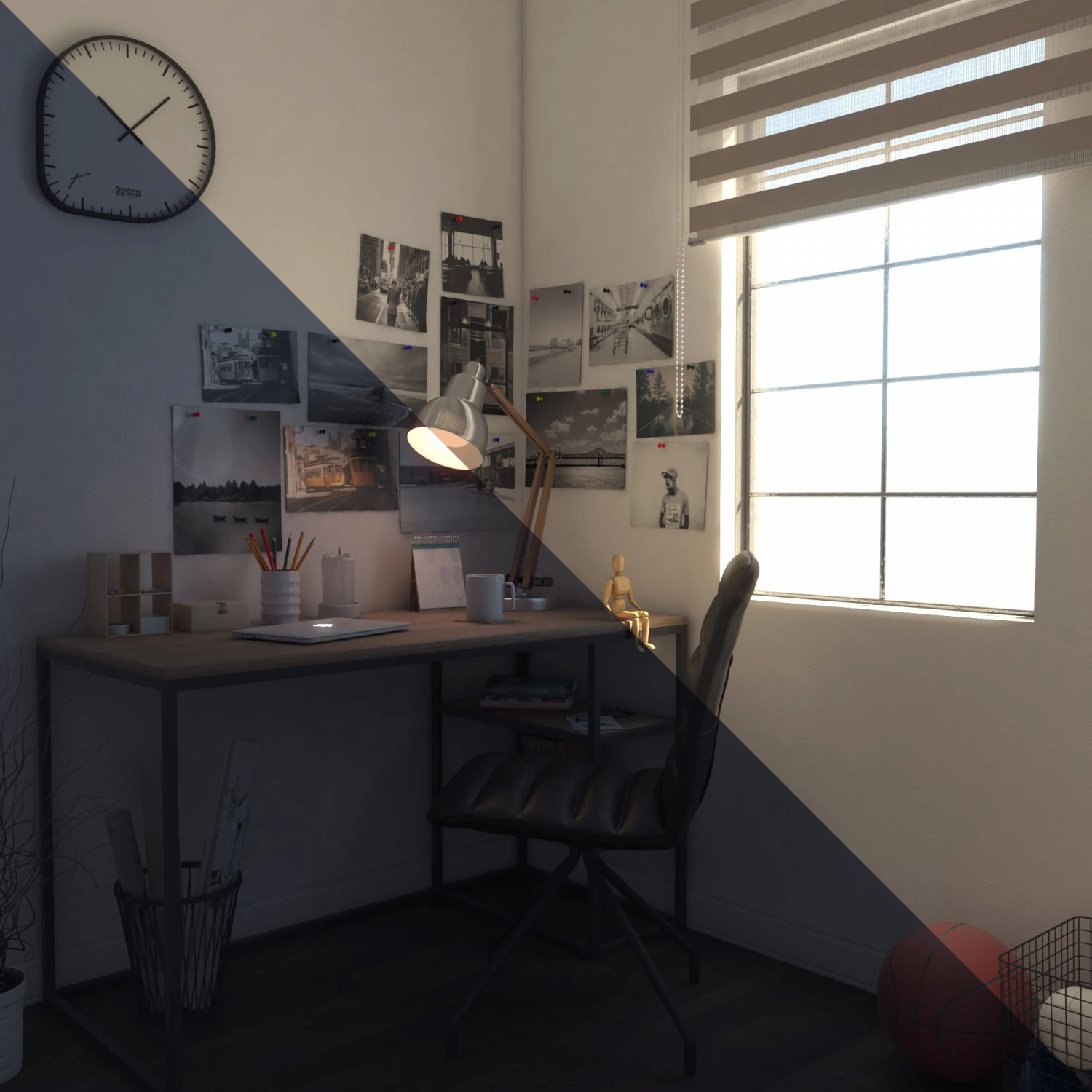 study desk 3D Model .c4d .max .obj .3ds .fbx .stl .blend 