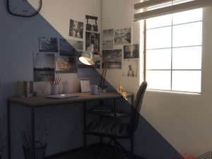 study desk 3D Model