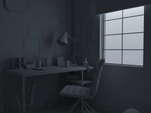 study desk 3D Model