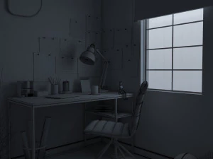 study desk 3D Model