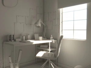 study desk 3D Model