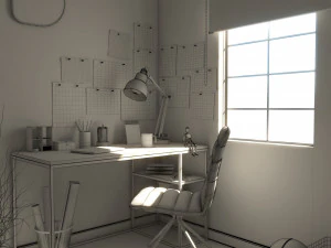 study desk 3D Model