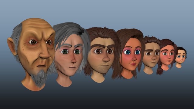 3d characters pack Modello 3D .c4d .max .obj .3ds .fbx .stl .blend 