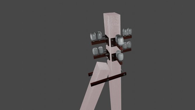 power transmission line 3D Model .c4d .max .obj .3ds .fbx .stl .blend