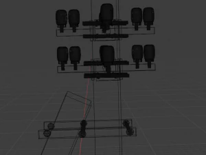 power transmission line 3D Model