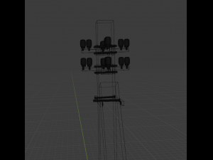 power transmission line 3D Model