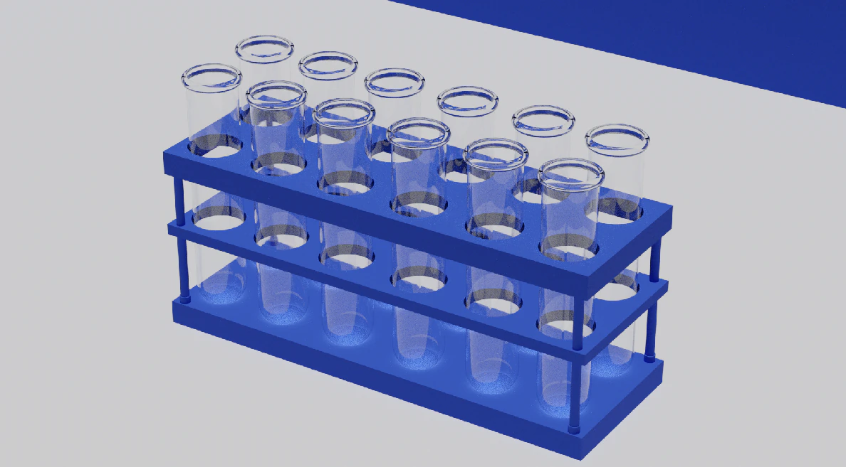 test-tubes 3D Model .c4d .max .obj .3ds .fbx .stl .blend 