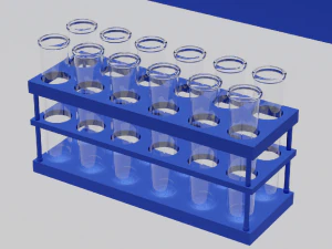 reageerbuisjes 3D Model