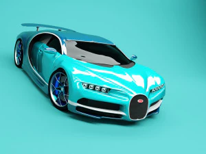 bugatti car 3D Model