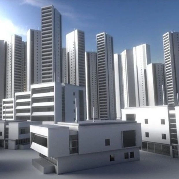 residential building 3D Model .c4d .max .obj .3ds .fbx .stl .blend
