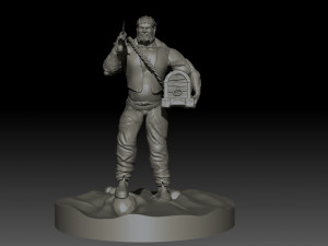 pirate with treasure 3D 打印模型