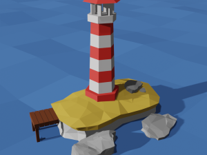 lighthouse on the islands 3Dモデル
