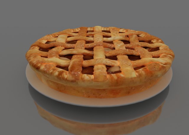 apple pie 3D Model .c4d .max .obj .3ds .fbx .stl .blend 