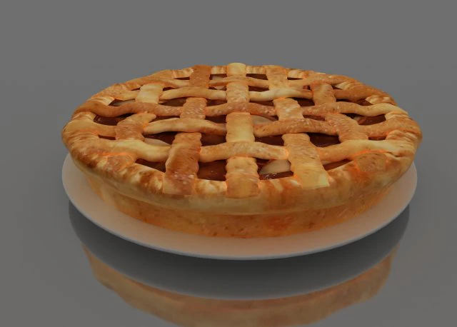 アップルパイ 3Dモデル .c4d .max .obj .3ds .fbx .stl .blend