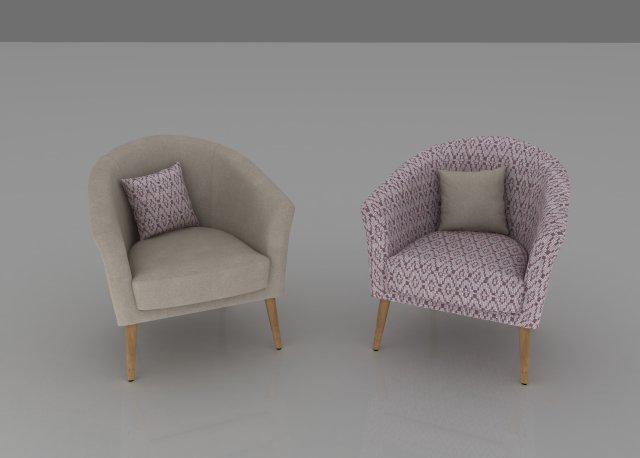armchair 3D Model .c4d .max .obj .3ds .fbx .stl .blend 