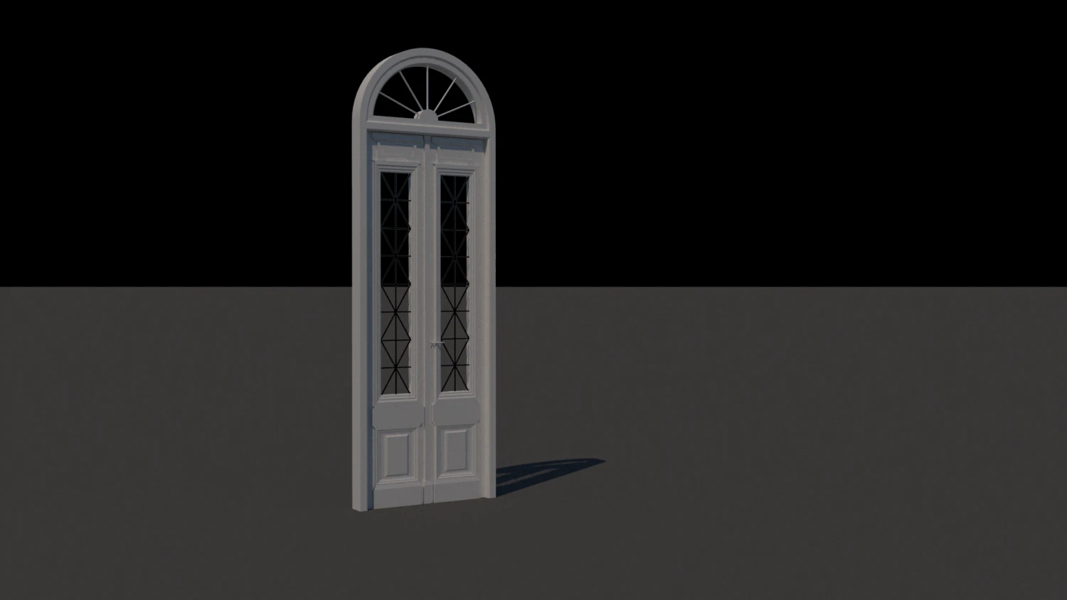 Old entrance door 2 3D Model .c4d .max .obj .3ds .fbx .stl .blend 