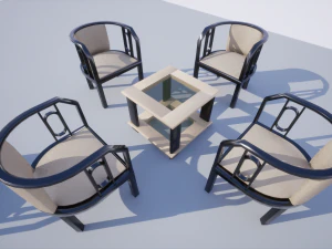 set of chairs 3D Model
