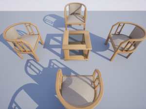 set of chairs 3D 模型