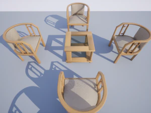 set of chairs 3D Model