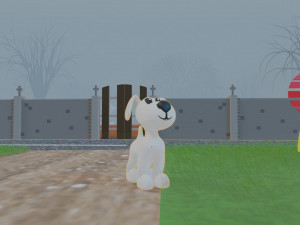 Cementerio y parque 3D Model