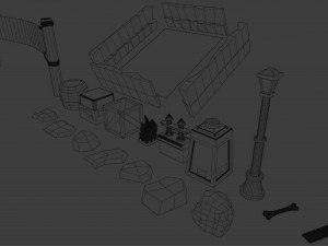 3d assets arena pack 3D Model