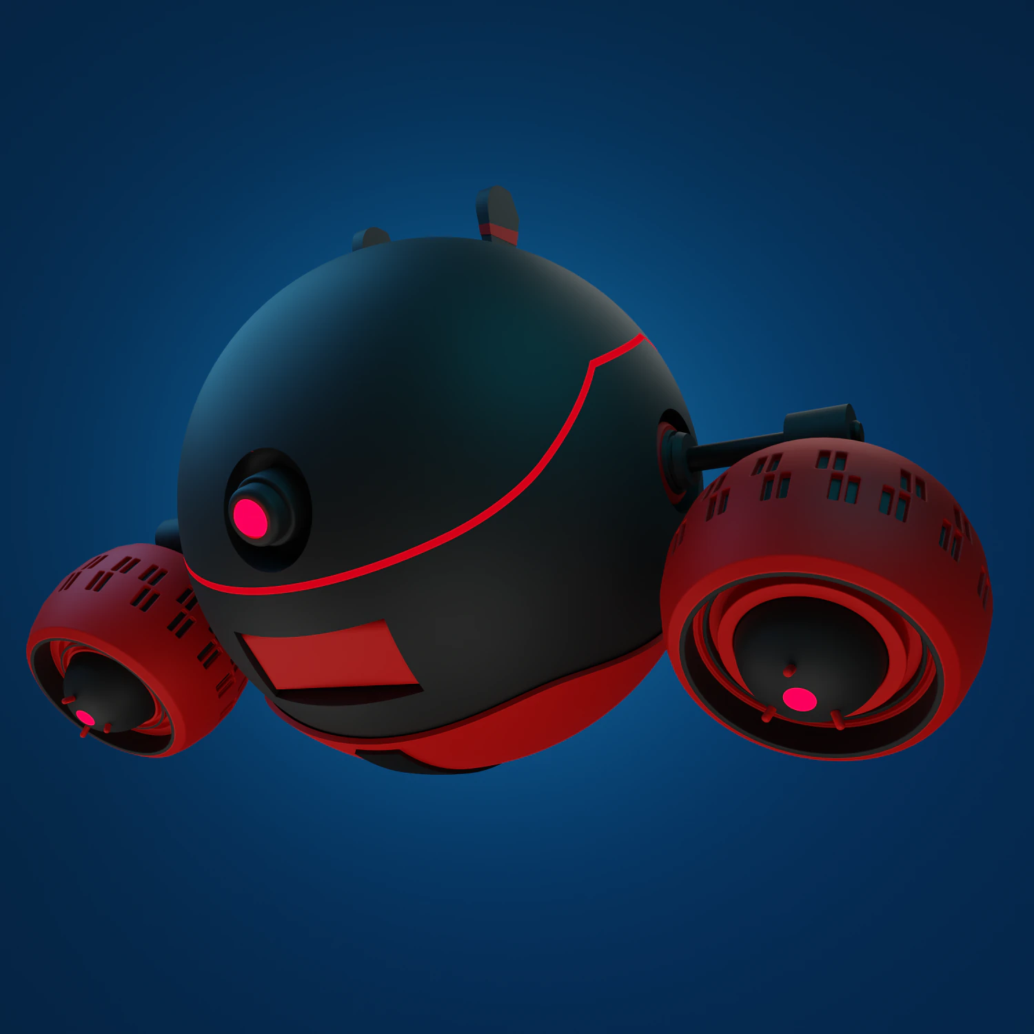 3D 드론 3D 모델 .c4d .max .obj .3ds .fbx .stl .blend