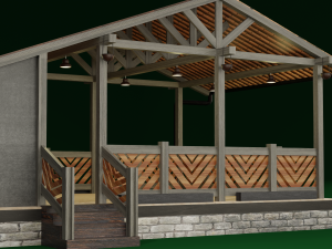 3D Alcove chalet Modelo 3D