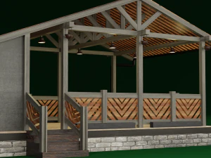 3D Alcove chalet 3D Model