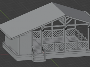 3D Alcove chalet Modelo 3D