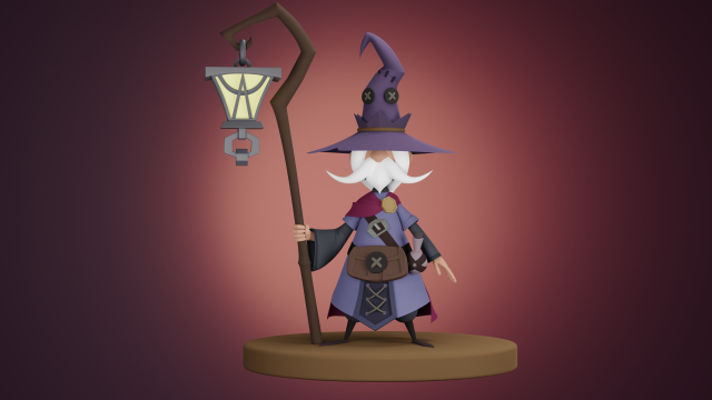 Character wizard sorcerer 3D Model .c4d .max .obj .3ds .fbx .stl .blend