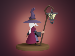 Character wizard sorcerer 3D Model