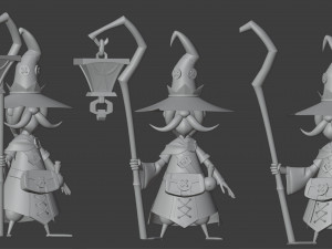 Character wizard sorcerer 3D Model