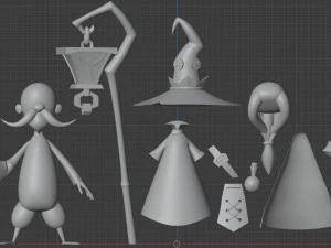 Character wizard sorcerer 3D Model