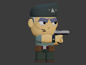 Personaje soldado Modelo 3D