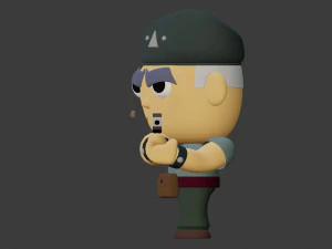 Personaje soldado Modelo 3D