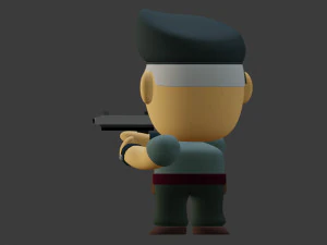 Personaje soldado Modelo 3D