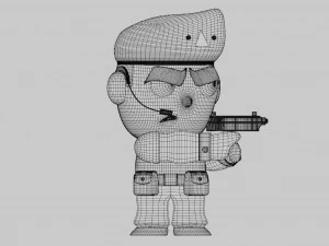 Personaje soldado Modelo 3D