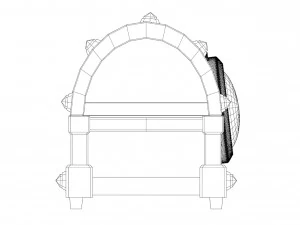 Ata&uacute;d estilizado Modelo 3D