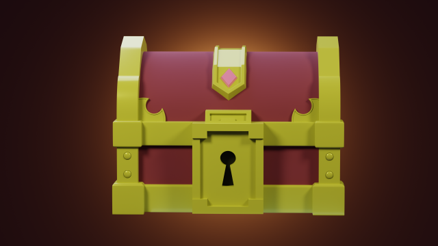 Stylized Chest box 3D 模型 .c4d .max .obj .3ds .fbx .stl .blend 