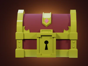 Stilisierte Truhe 3D Modell