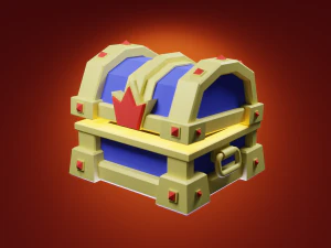 Stylizowana skrzynia skarb&oacute;w Model 3D