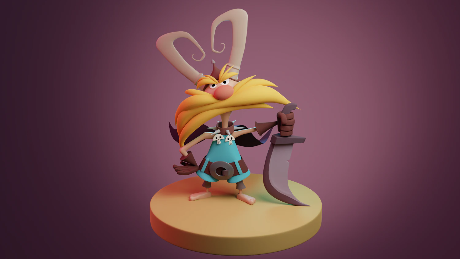 Character Warrior soldier fighter 3D Model .c4d .max .obj .3ds .fbx .stl .blend