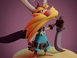 Character Warrior soldier fighter 3D Model