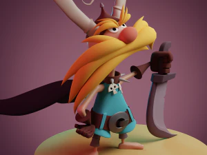 Character Warrior soldier fighter 3D Model